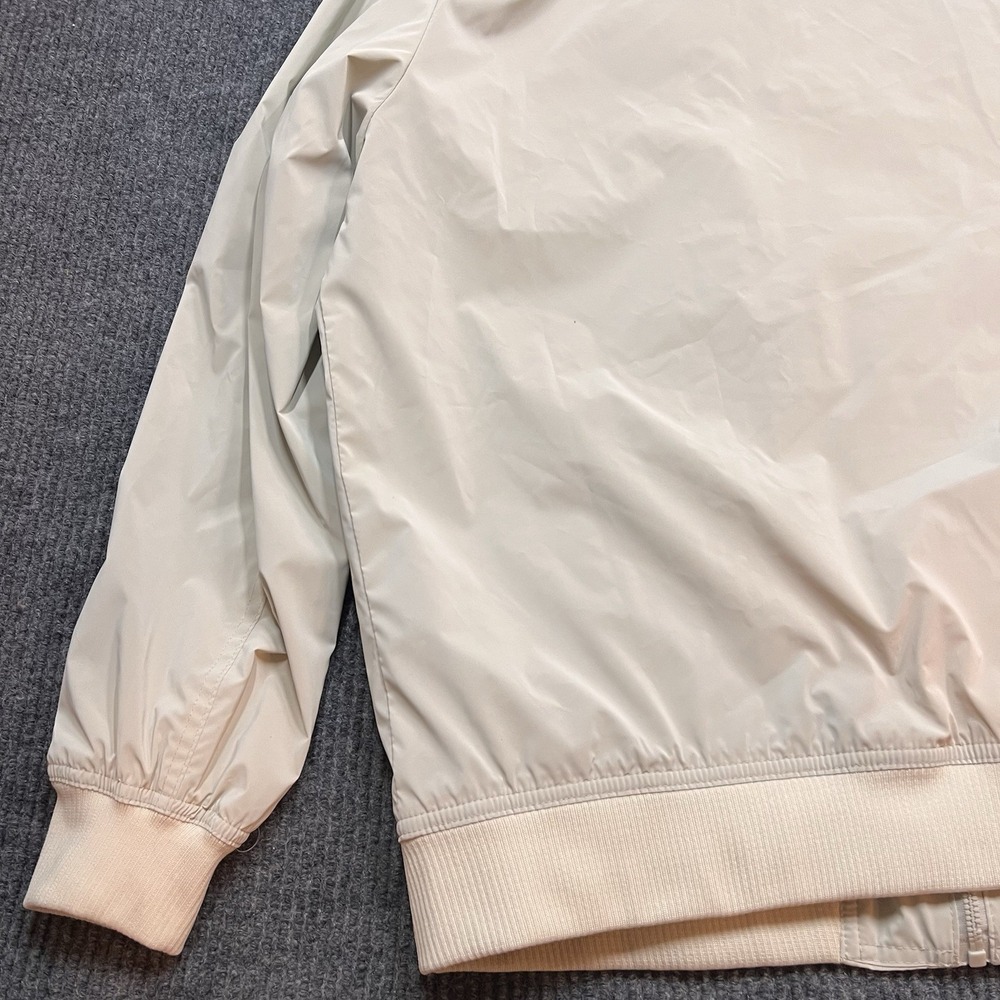 Zara Women's Bomber Jacket Cream‎ Ivory Full Zip Windbreaker Outerwear Varsity - Picture 8 of 9